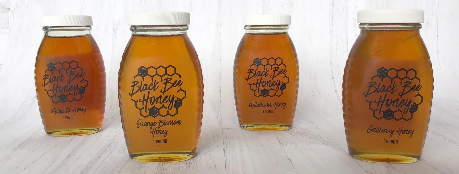 4 varieties of local honey
